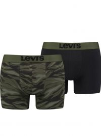 Pack 2 Boxers Levi´s en verde camuflaje y negro