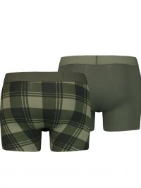 Pack 2 Boxers Levi´s verde caqui liso y con cuadros