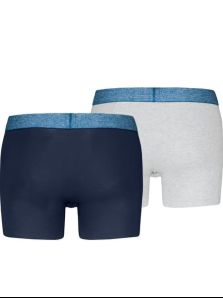 Oferta exclusiva online: Pack 2 Boxers Levi's en marino y gris jaspeado, ¡hazte con él!