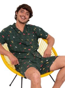 Pijama Muydemi corto mod. Ocean con botones