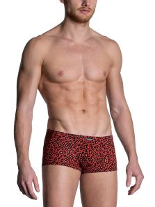 Boxer Manstore Micro Pants Rojo Leopardo