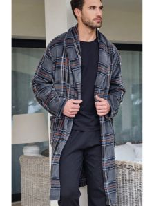 Bata Massana juvenil de coralina a cuadros en gris