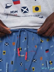 Muydemi pijamas de estilo juvenil con motivos náuticos