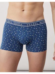 Pack Calzoncillos Ysabel Mora en azul plomo en liso y estampado