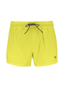 Moda baño 2025, compra bañador amarillo limón Puma, oferta hombre deportiva.
