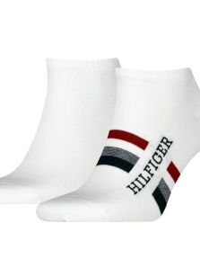 Pack de 2 p. de calcetines sneackers mod. HILFIGER TAB en blanco