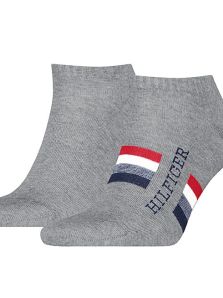 Pack de 2 p. de calcetines sneackers mod. HILFIGER TAB en gris