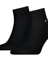 Pack de 2 pares de calcetines tobilleros Tommy en negro