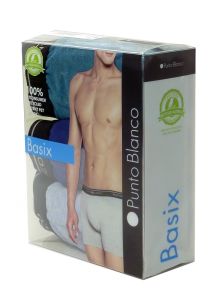 Basix boxer en pack de Punto Blanco