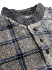 Pijama Pettrus Man Térmico Polar Gris a cuadros