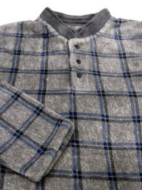 Pijama Pettrus Man Térmico Polar Gris a cuadros