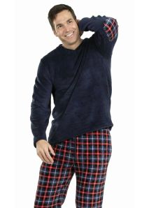 Pijama Pettrus Man Térmico Polar en azul