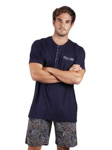 Pijama Admas en viscosa y algodón mod. Cachemire