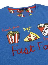 Pijama Admas estampado con fast food