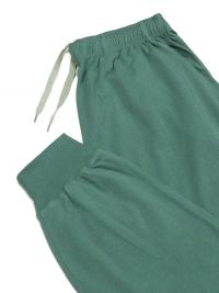 Pijama Punto Blanco Organix de Algodón en verde con puños