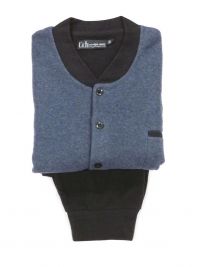 Pijama Alpina Térmico Polar en azul con puños 