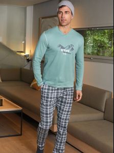 Pijama Barandi de algodón mod. Gregor con puños