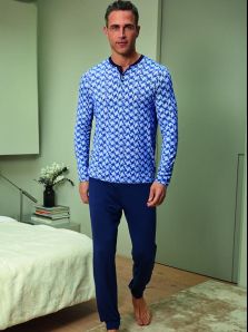 Pijama Barandi de bambú mod. Mark en azul