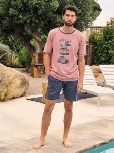 Pijama Massana corto de verano en algodón mod. Furgo