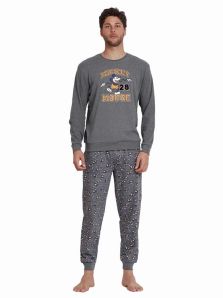 Pijama Disney mod. Mickey en gris con puños