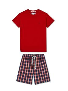 Pjama Giluio para verano en color rojo