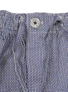 Pijama Guasch Tela en Algodón popelín azul y estampado geométrico