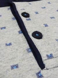 Pijama Guasch de Algodón corto en gris de punto combinado