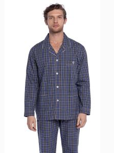 Pijama Guasch en Tela de Algodón popelín en gris