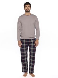 Pijama Guasch combinado en algodón y pantalón de viyela
