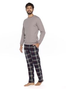 La compra inteligente: Pijama Guasch de algodón con pantalón suave de viyela para él.
