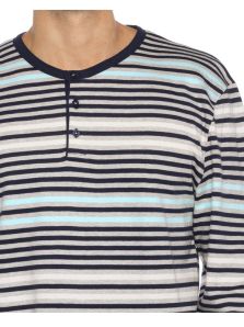 Máxima comodidad: pijama Guasch de algodón a rayas para hombre.