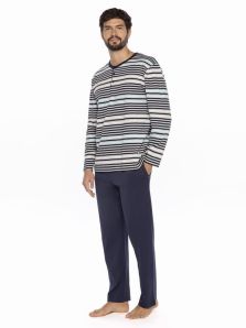 Pijama Guasch de algodón interlock a rayas