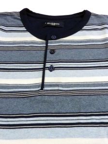 Pijama Guasch en algodón fino a rayas con tapeta y botones