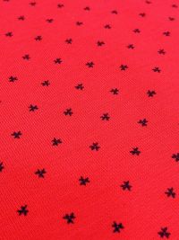 Pijama Impetus en algodón rojo rubí con topitos