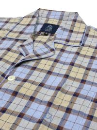 Pijama Kiff-kiff en tela a cuadritos azules y beige