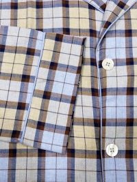 Pijama Kiff-kiff en tela a cuadritos azules y beige