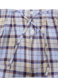 Pijama Kiff-kiff en tela a cuadritos azules y beige