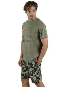 Pijama Lois en algodón con estampado camuflaje