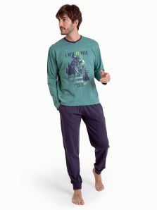 Pijama en algodón con puños idela para todas las edades