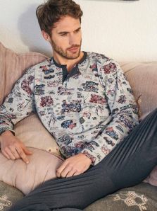Pijama Massana en Algodón estampado con Tapeta