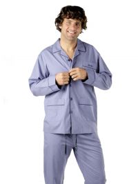Pijama camisero hombre de Pettrus Man estampado con topitos