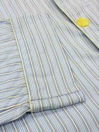 Pijama Kiff-kiff de tela popelín con rayitas en blanco y azul