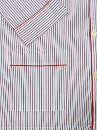 Pijama Kiff-kiff de tela popelín con rayitas en rojo y blanco