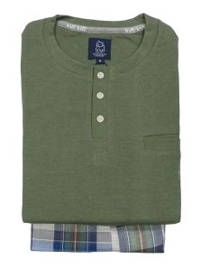 Pijama Kiff-kiff combinado en verde y pantalón de villela