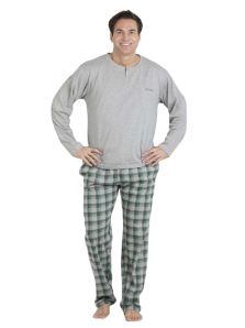 Pijama Pettrus Man en algodón con bolsillo en el pecho