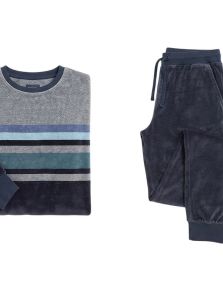 Pijama de terciopelo suave para invierno de Punto Blanco para hombre