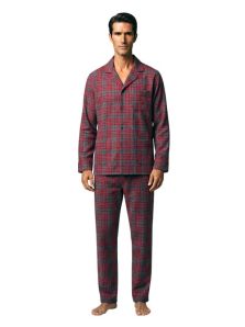 Pijama hombre Guasch cálido de viyela de algodón
