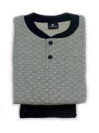Pijama Il Granchio Algodón con puños en Gris