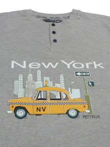 Pijama Pettrus Man mod. New York en Algodón con puños