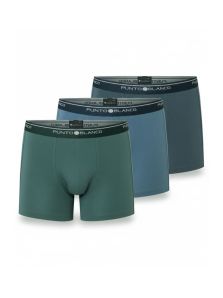 Pack Punto Blanco con 3 Boxers Basix colores lisos